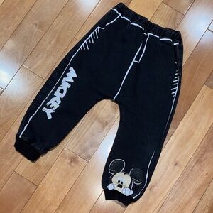 MILAMILA Kids Original Clothing Harem Faded Black Pants with Mickey Graphic ❤️
